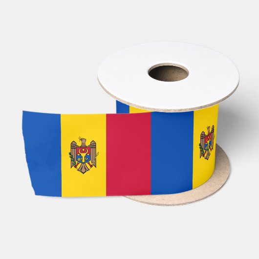 Ruban En Satin Drapeau de la Moldavie (Bobine)
