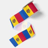 Ruban En Satin Drapeau de la Moldavie (Dos)
