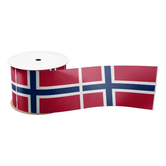 Ruban En Satin Drapeau de la Norvège (Bobine)