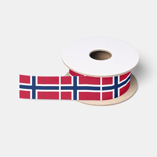 Ruban En Satin Drapeau de la Norvège (Bobine)
