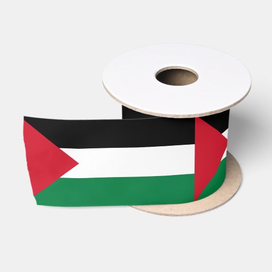 Ruban En Satin Drapeau de la Palestine (Bobine)