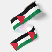 Ruban En Satin Drapeau de la Palestine (Dos)
