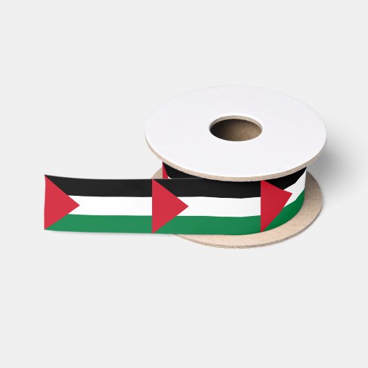 Ruban En Satin Drapeau de la Palestine (Bobine)