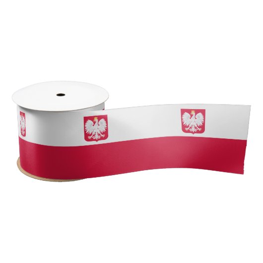 Ruban En Satin Drapeau de la Pologne (Bobine)