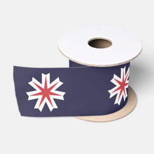 Ruban En Satin Drapeau de la préfecture d'Hokkaido, Japon