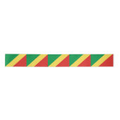 Ruban En Satin Drapeau de la République du Congo (Devant)