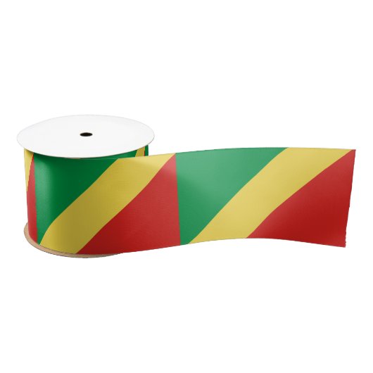 Ruban En Satin Drapeau de la République du Congo (Bobine)