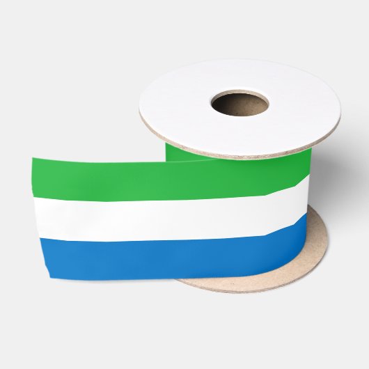 Ruban En Satin Drapeau de la Sierra Leone (Bobine)