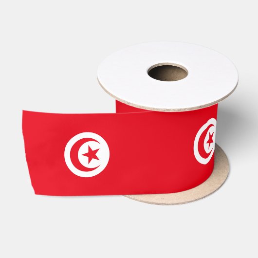Ruban En Satin Drapeau de la Tunisie (Bobine)