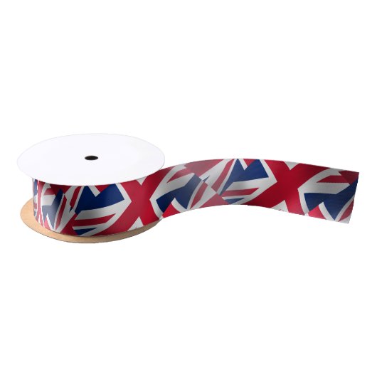 RUBAN EN SATIN DRAPEAU DE L'ANGLETERRE UNION JACK (Bobine)