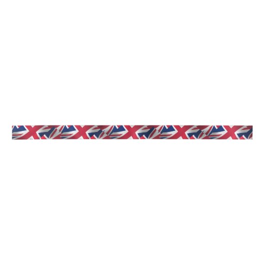 RUBAN EN SATIN DRAPEAU DE L'ANGLETERRE UNION JACK (Devant)