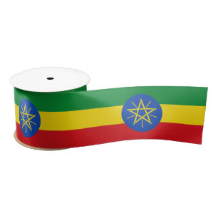 Ruban En Satin Drapeau de l'Éthiopie