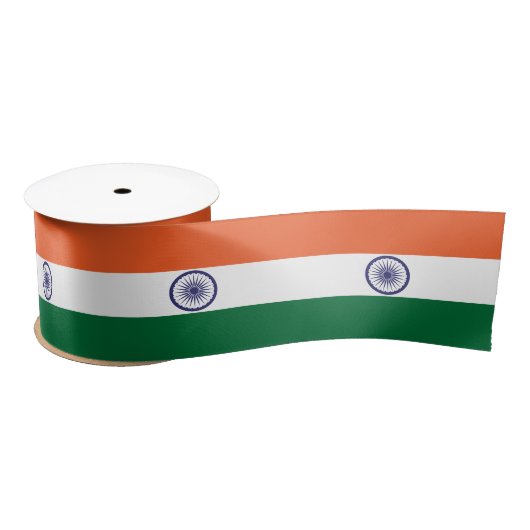 Ruban En Satin Drapeau de l'Inde (Bobine)