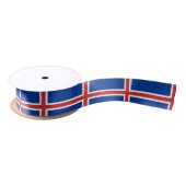 Ruban En Satin Drapeau de l'Islande (Bobine)