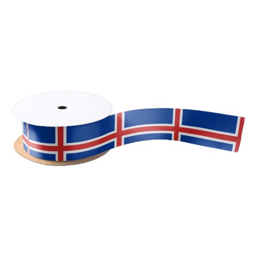 Ruban En Satin Drapeau de l'Islande (Bobine)