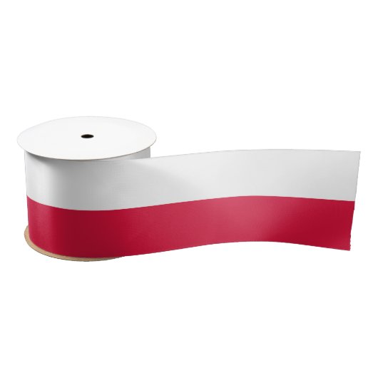 Ruban En Satin Drapeau de Pologne (Bobine)