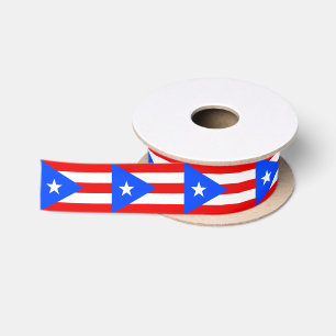 Ruban En Satin Drapeau de Porto Rico