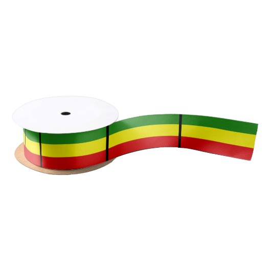 Ruban En Satin Drapeau de Rastafarian (Bobine)