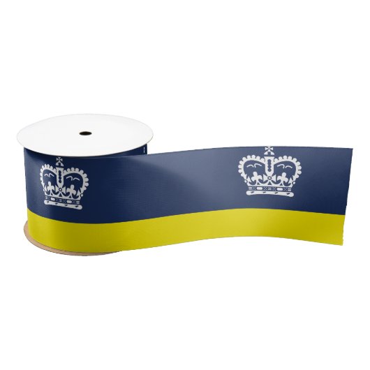 Ruban En Satin Drapeau de Regina (Saskatchewan) Satin Ribbon (Bobine)