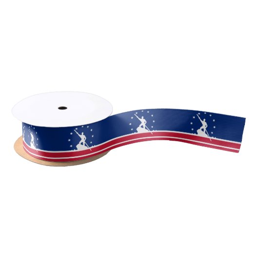 Ruban En Satin Drapeau de Richmond, Virginia Satin Ribbon (Bobine)