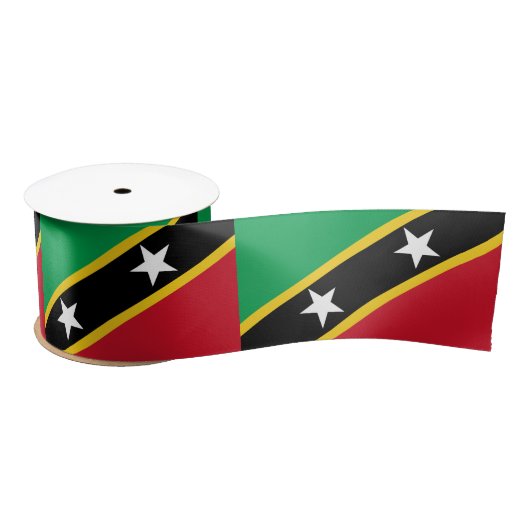 Ruban En Satin Drapeau de Saint-Kitts-et-Nevis (Caraïbes) (Bobine)