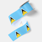 Ruban En Satin Drapeau de Sainte-Lucie (Dos)