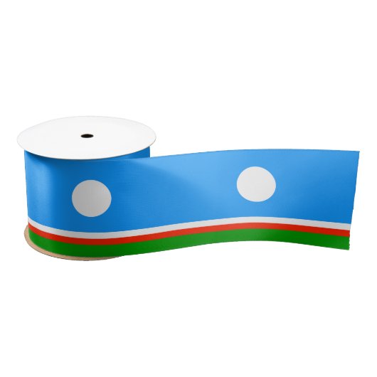 Ruban En Satin Drapeau de Sakha (Bobine)