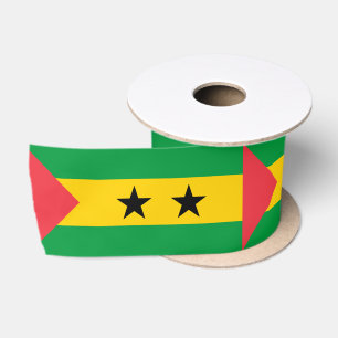 Ruban En Satin Drapeau de Sao Tomé-et-Principe