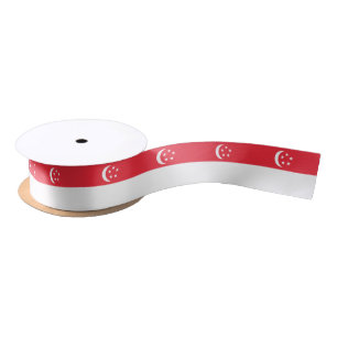 Ruban En Satin Drapeau de Singapour