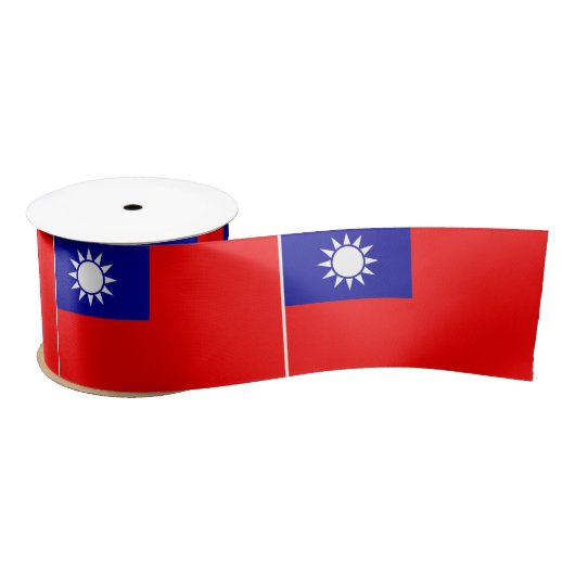 Ruban En Satin Drapeau de Taïwan (Bobine)