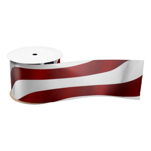 RUBAN EN SATIN DRAPEAU DES ÉTATS-UNIS D'AMÉRIQUE (Bobine)