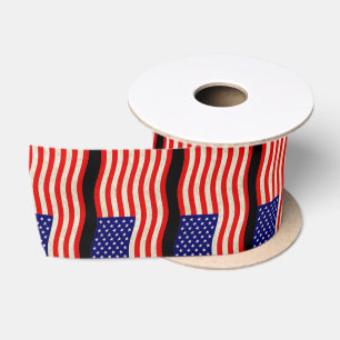 Ruban En Satin Drapeau des États-Unis d'Amérique - grungy