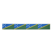 Ruban En Satin Drapeau des Îles Salomon (Devant)