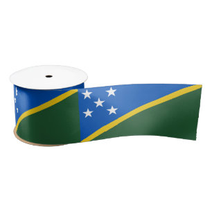 Ruban En Satin Drapeau des Îles Salomon