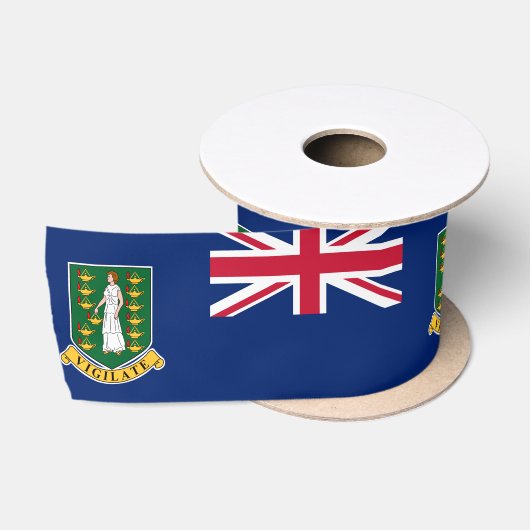 Ruban En Satin Drapeau des îles Vierges britanniques (BVI) (Bobine)