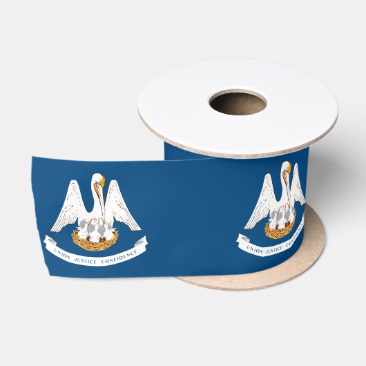 Ruban En Satin Drapeau d'État de Louisiane (Bobine)
