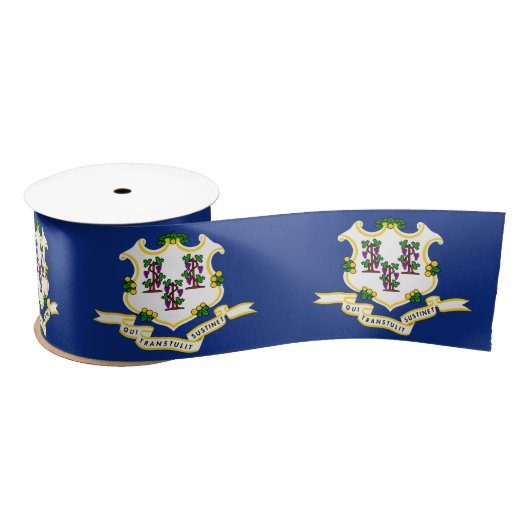 Ruban En Satin Drapeau d'État du Connecticut (Bobine)