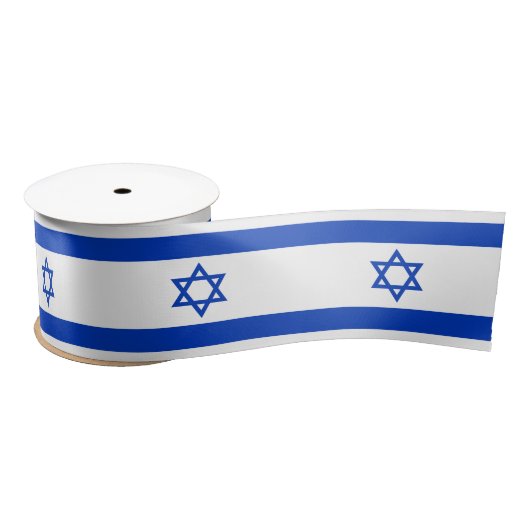 Ruban En Satin Drapeau d'Israël (Bobine)