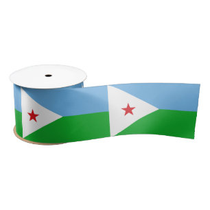 Ruban En Satin Drapeau Djibouti