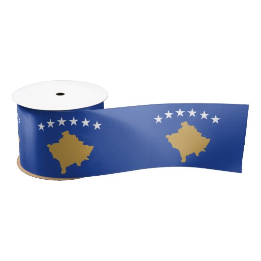Ruban En Satin Drapeau du Kosovo (Bobine)