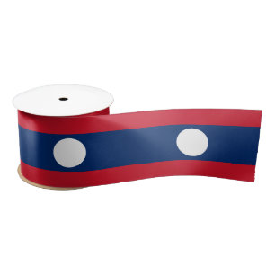 Ruban En Satin Drapeau du Laos et voyage au Laos, vacances/sport