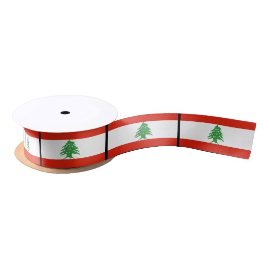 Ruban En Satin Drapeau du Liban (Bobine)