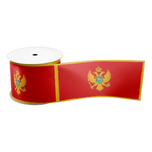 Ruban En Satin Drapeau du Monténégro