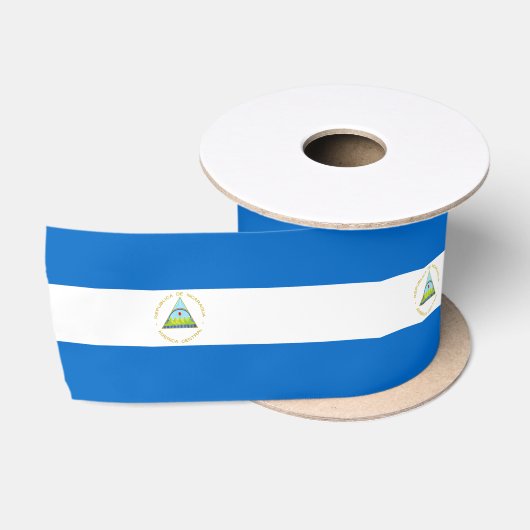 Ruban En Satin Drapeau du Nicaragua (Bobine)