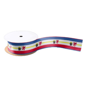 Ruban En Satin Drapeau du ruban satiné Mecklenburg-Poméranie occi