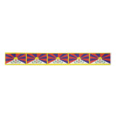 Ruban En Satin Drapeau du Tibet libre (Devant)
