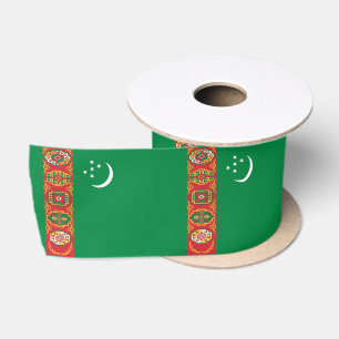Ruban En Satin Drapeau du Turkménistan