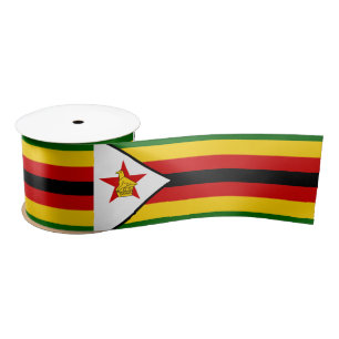 Ruban En Satin Drapeau du Zimbabwe
