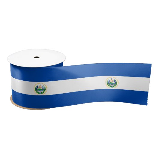 Ruban En Satin Drapeau El Salvador (Bobine)