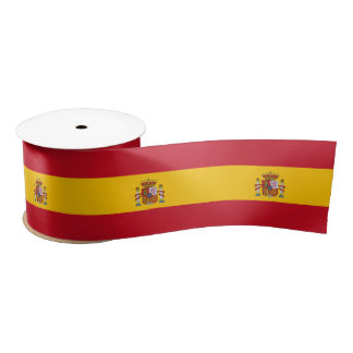 Ruban En Satin Drapeau espagnol 3" Satin Ribbon